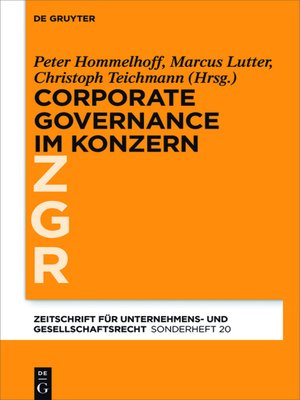 cover image of Corporate Governance im grenzüberschreitenden Konzern